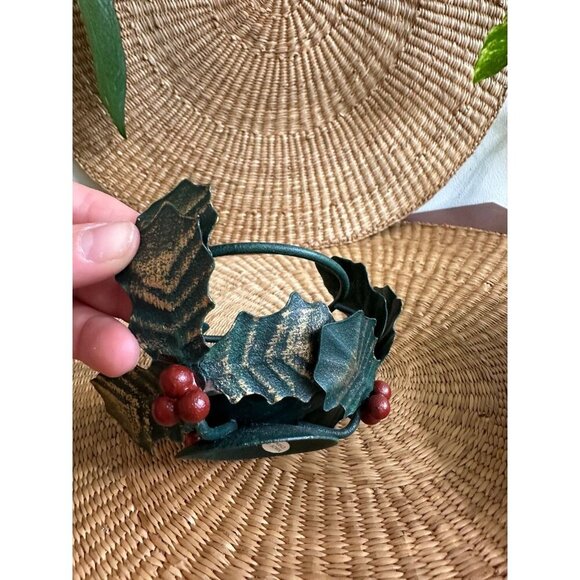 Holly Berry Christmas votive candle holder - Picture 5 of 8